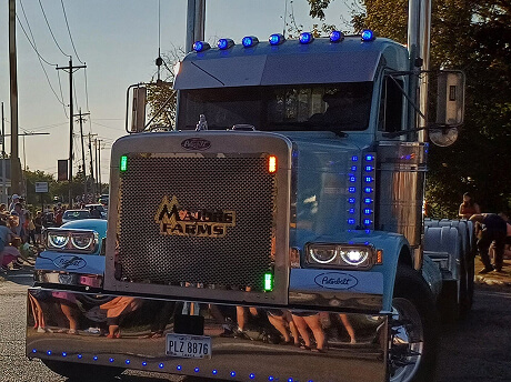 Majors Farms truck parked at an event.